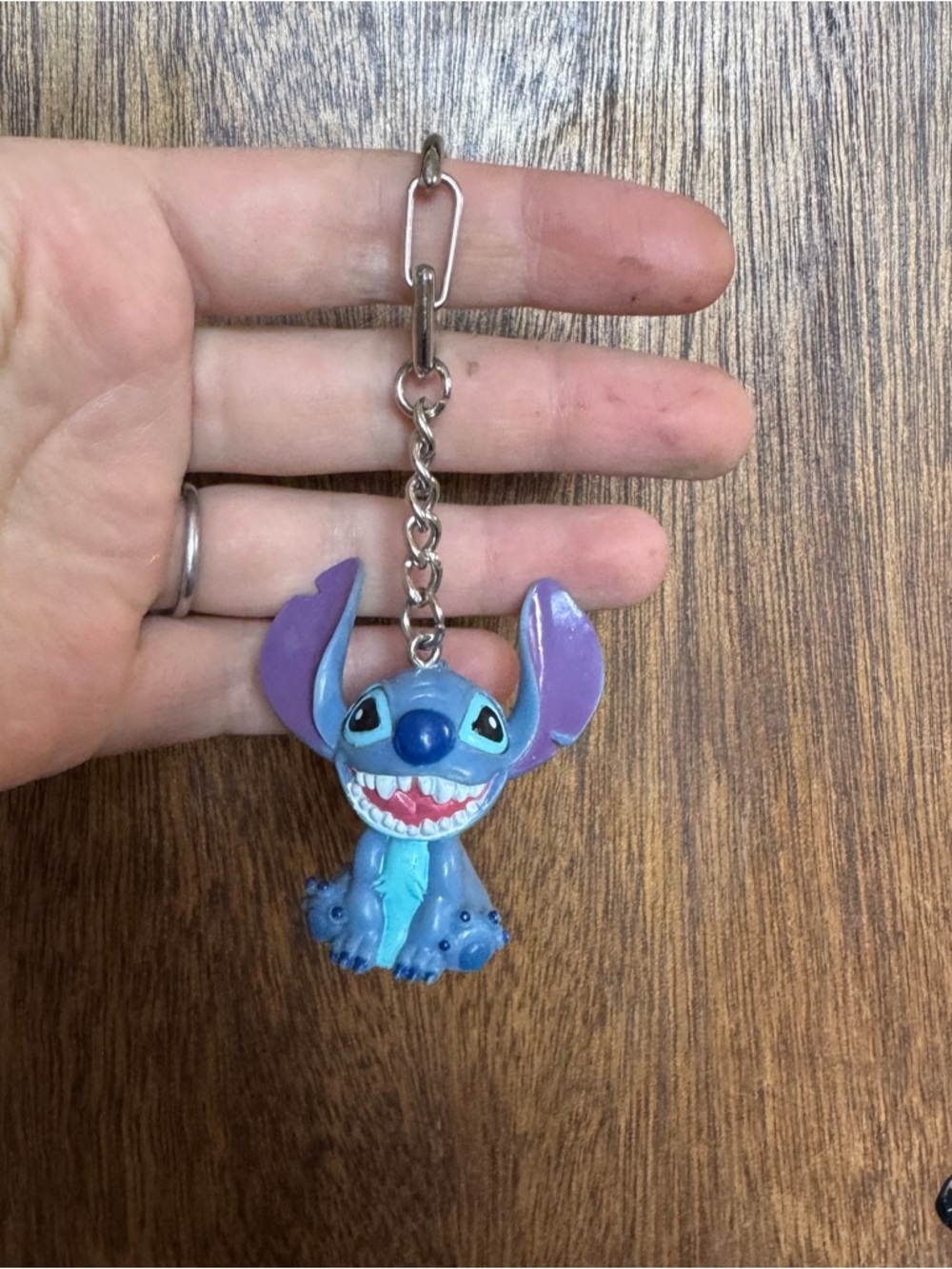 Disney Lilo and Stitch Keychain Stitch Open Mouth